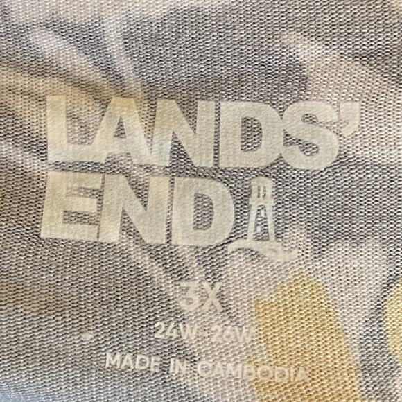 Land’s End Sleeveless Tie Waist Maxi Dress Deep Sea Navy Floral Sz 3X (24W-26W) - Picture 8 of 11